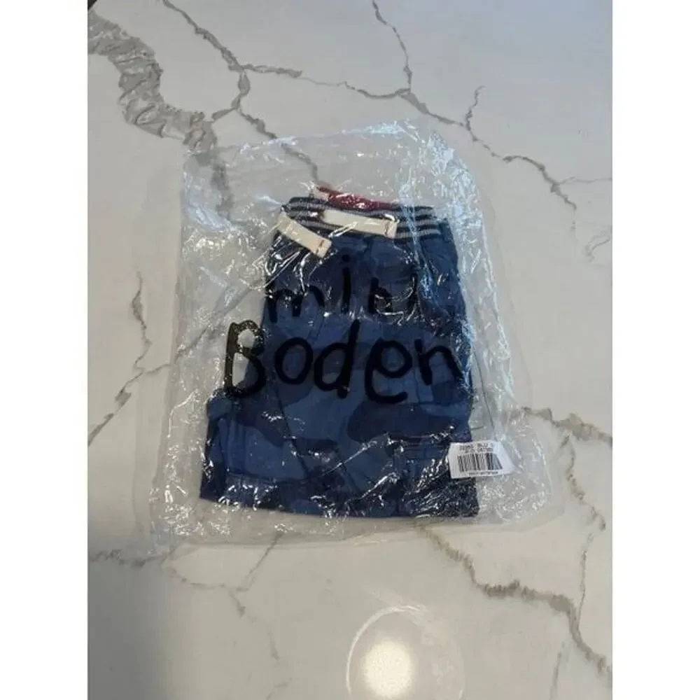 Mini Boden Kids Blue Camouflage Cotton Dark wash youth 3‎ new